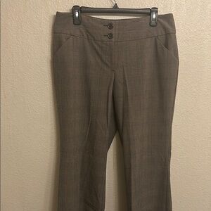 Apt. 9 Women Curvy Fit Black Plaid Trouser Dress Pants Size 10 Petite